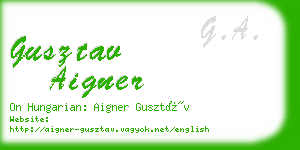 gusztav aigner business card